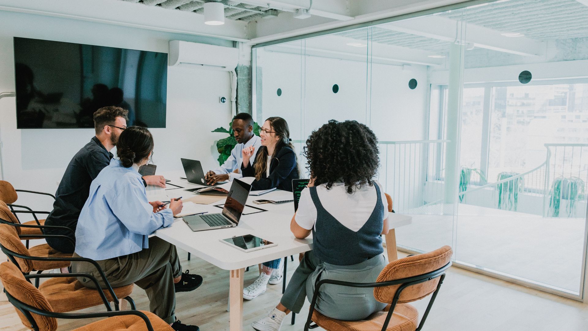 Cool Corporate Team Having a Meeting Cool Corporate Team Having a Meeting